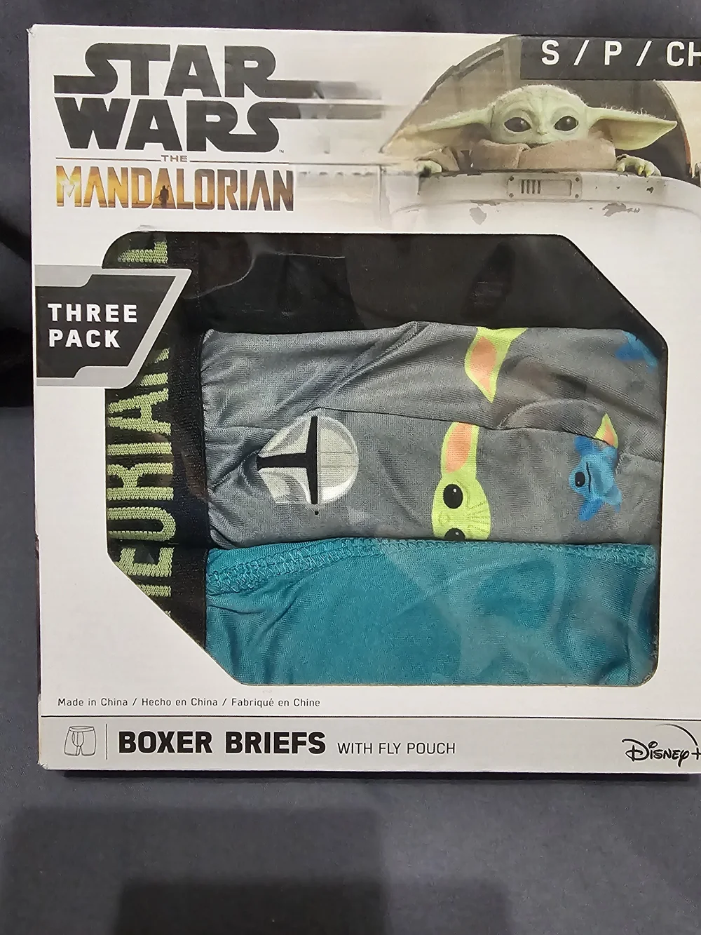 Star Wars The Mandalorian Men's 3-Pack Boxer Briefs - Grey & Teal